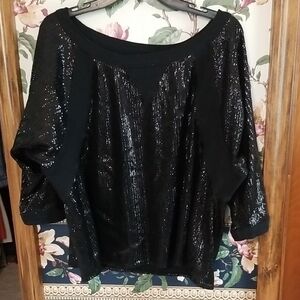 Plenty by Tracy Reese Black Sequin Blouse
